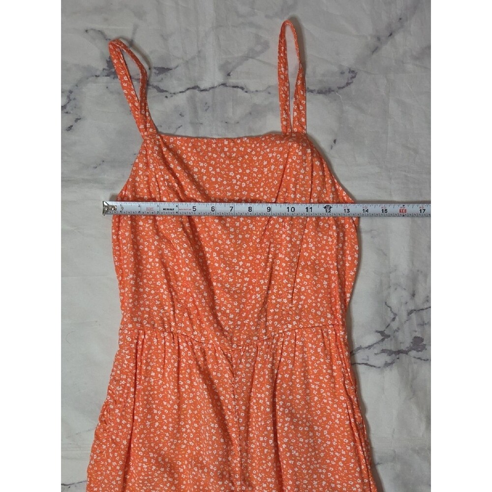 Old Navy Orange & White Floral Romper - Picture 4 of 7